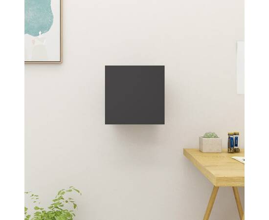 Dulapuri tv montaj pe perete, gri, 30,5x30x30 cm, 4 image
