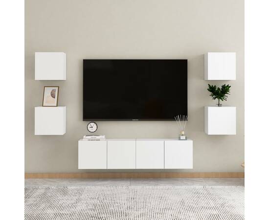 Dulapuri tv montate pe perete, 2 buc., alb, 30,5x30x30 cm, 7 image
