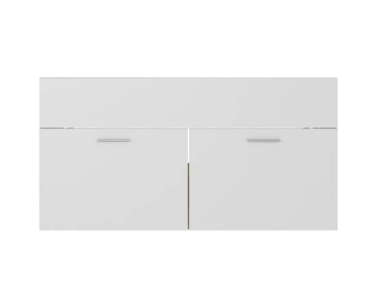 Dulap de chiuvetă, alb și stejar sonoma, 90x38,5x46 cm, pal, 5 image