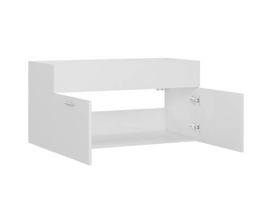 Dulap de chiuvetă, alb, 90x38,5x46 cm, pal, 7 image