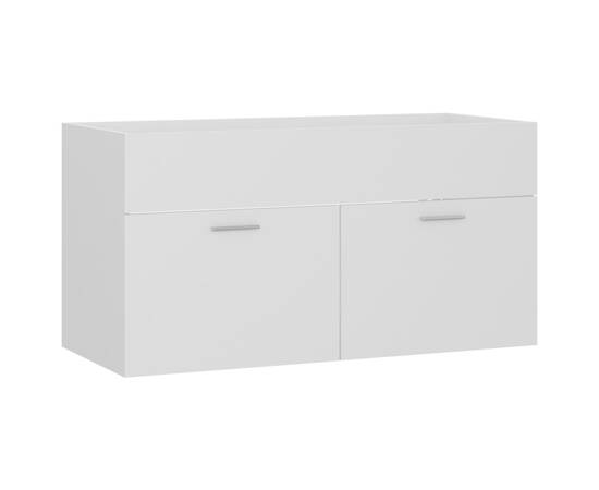 Dulap de chiuvetă, alb, 90x38,5x46 cm, pal, 2 image