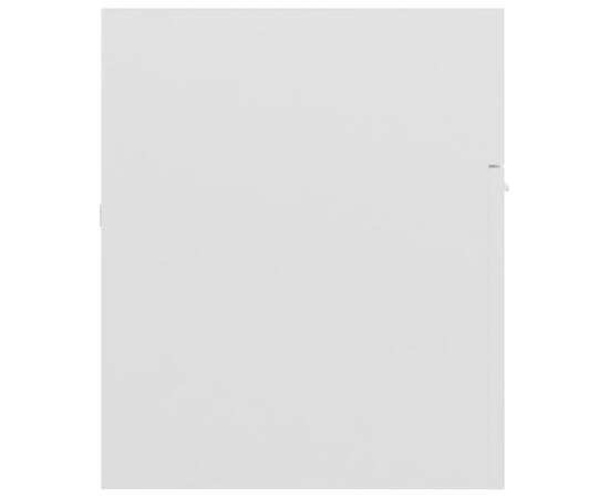 Dulap de chiuvetă, alb extralucios, 100x38,5x46 cm, pal, 7 image