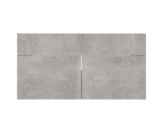 Dulap de chiuvetă, gri beton, 90x38,5x46 cm, pal, 5 image
