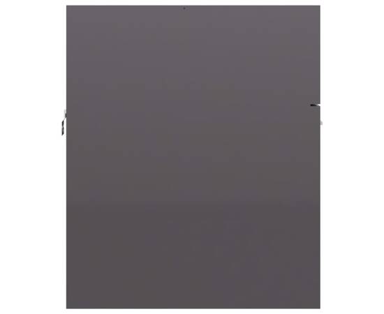 Dulap de chiuvetă, gri extralucios, 80x38,5x46 cm, pal, 7 image