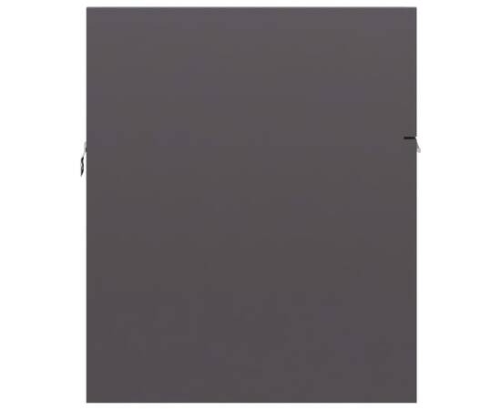 Dulap de chiuvetă, gri extralucios, 90x38,5x46 cm, pal, 6 image