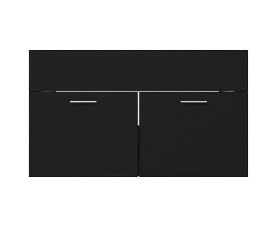 Dulap de chiuvetă, negru, 80x38,5x46 cm, pal, 5 image