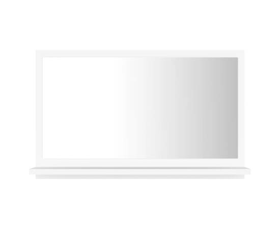 Oglindă de baie, alb, 60 x 10,5 x 37 cm, pal, 2 image