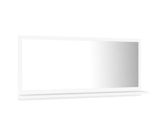 Oglindă de baie, alb, 80 x 10,5 x 37 cm, pal, 5 image