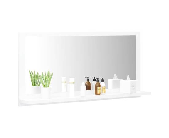Oglindă de baie, alb, 80 x 10,5 x 37 cm, pal, 3 image