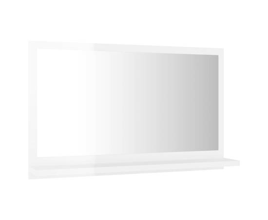 Oglindă de baie, alb extralucios, 60 x 10,5 x 37 cm, pal, 5 image