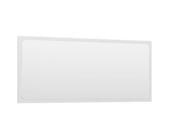 Oglindă de baie, alb extralucios, 90x1,5x37 cm, pal, 3 image