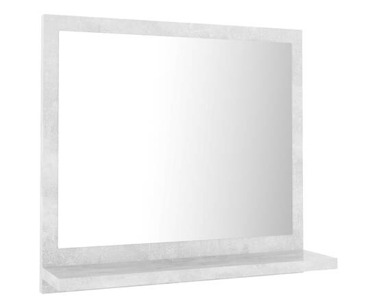 Oglindă de baie, gri beton, 40 x 10,5 x 37 cm, pal, 2 image
