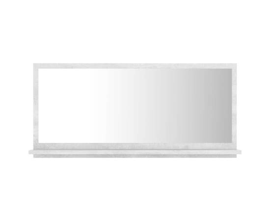 Oglindă de baie, gri beton, 80 x 10,5 x 37 cm, pal, 2 image