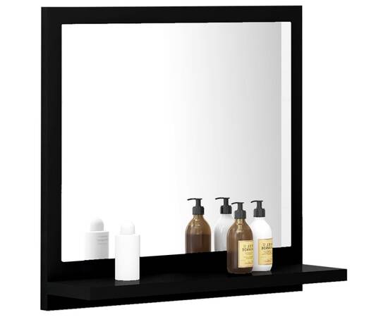 Oglindă de baie, negru, 40 x 10,5 x 37 cm, pal, 3 image