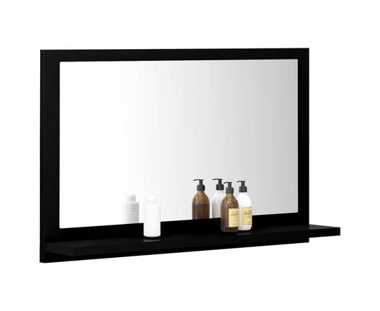 Oglindă de baie, negru, 60 x 10,5 x 37 cm, pal, 3 image