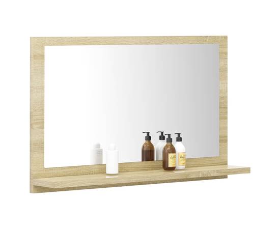 Oglindă de baie, stejar sonoma, 60 x 10,5 x 37 cm, pal, 3 image