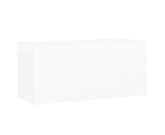 Dulap de chiuvetă, alb, 100x38,5x45 cm, pal, 2 image