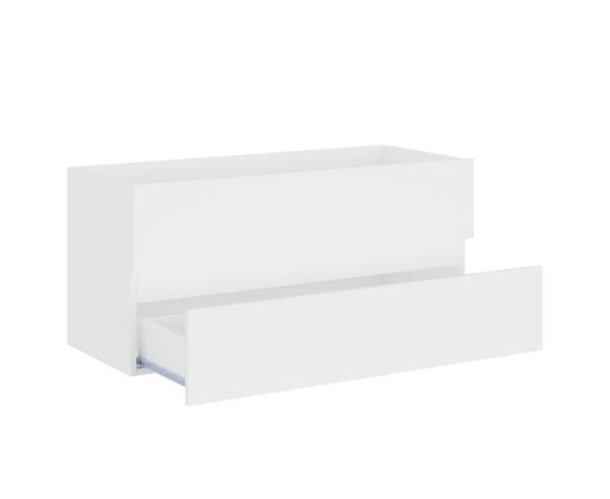 Dulap de chiuvetă, alb, 100x38,5x45 cm, pal, 4 image
