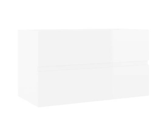 Dulap de chiuvetă, alb extralucios, 80x38,5x45 cm, pal, 6 image