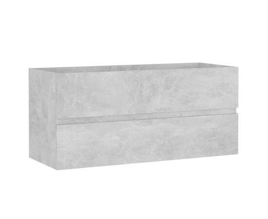 Dulap de chiuvetă, gri beton, 100x38,5x45 cm, pal, 2 image