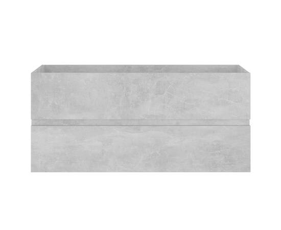 Dulap de chiuvetă, gri beton, 100x38,5x45 cm, pal, 5 image
