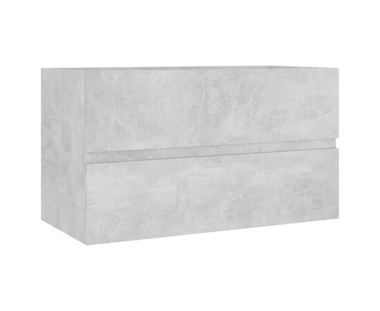 Dulap de chiuvetă, gri beton, 80x38,5x45 cm, pal, 2 image