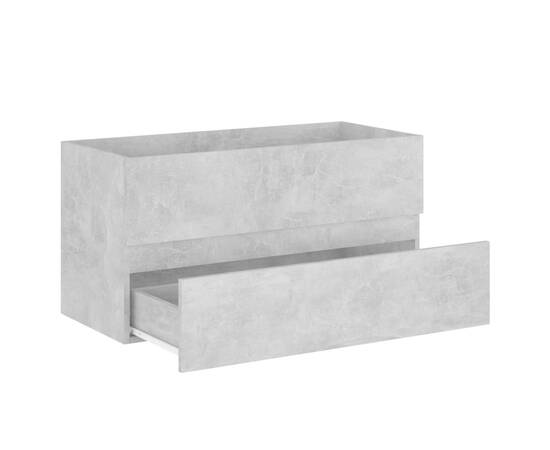 Dulap de chiuvetă, gri beton, 90x38,5x45 cm, pal, 4 image