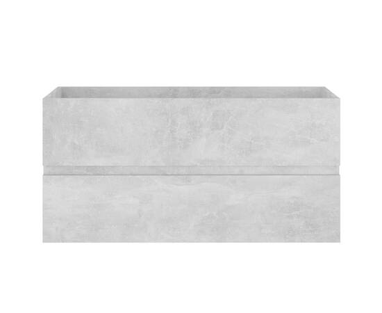 Dulap de chiuvetă, gri beton, 90x38,5x45 cm, pal, 5 image
