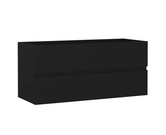 Dulap de chiuvetă, negru, 100x38,5x45 cm, pal, 2 image