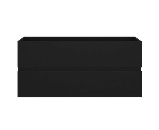 Dulap de chiuvetă, negru, 100x38,5x45 cm, pal, 5 image