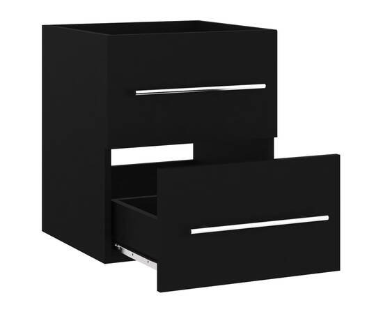 Dulap de chiuvetă, negru, 41x38,5x48 cm, pal, 4 image
