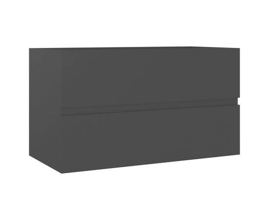 Dulap de chiuvetă, negru, 80 x 38,5 x 45 cm, pal, 2 image