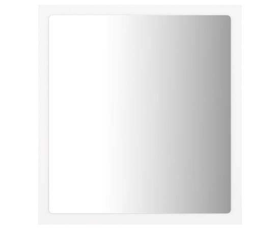 Oglindă de baie cu led, alb, 40x8,5x37 cm, pal, 6 image