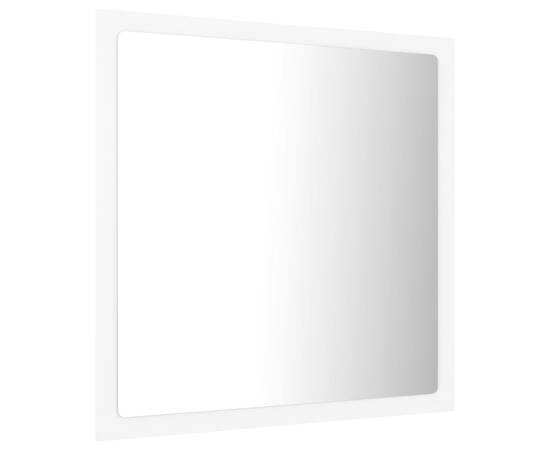 Oglindă de baie cu led, alb, 40x8,5x37 cm, pal, 7 image
