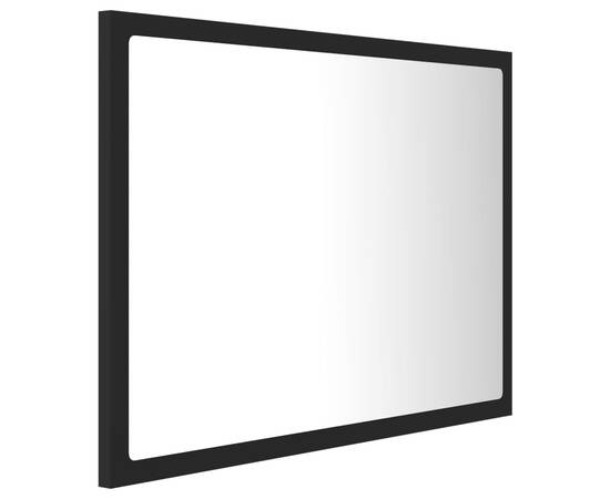 Oglindă de baie cu led, gri, 60x8,5x37 cm, pal, 7 image