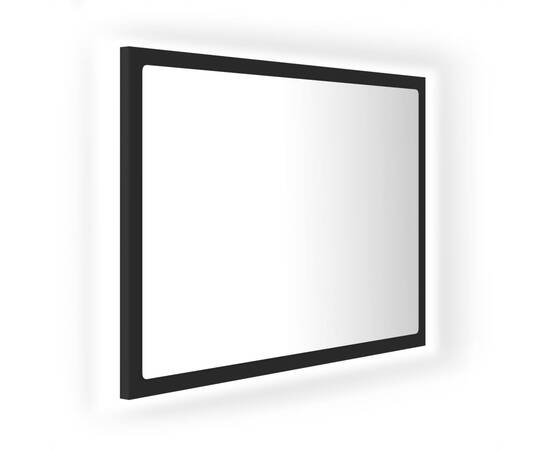 Oglindă de baie cu led, gri, 60x8,5x37 cm, pal, 2 image