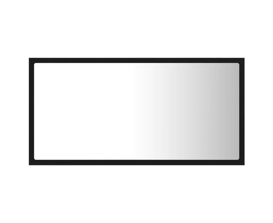 Oglindă de baie cu led, negru, 80x8,5x37 cm, pal, 7 image