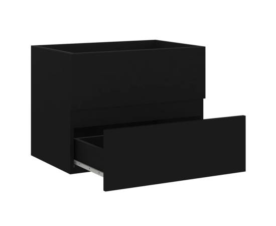 Set mobilier de baie, 2 piese, negru, pal, 11 image