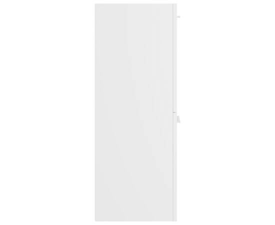 Dulap de baie, alb extralucios, 30x30x80 cm, pal, 9 image