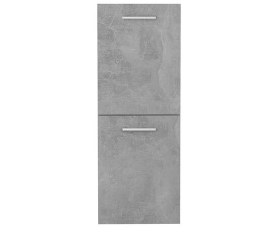 Dulap de baie, gri beton, 30x30x80 cm, pal, 6 image