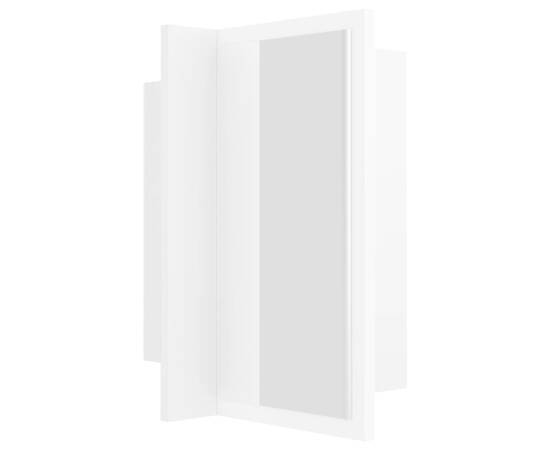Dulap de baie cu oglindă & led, alb, 40x12x45 cm, 11 image