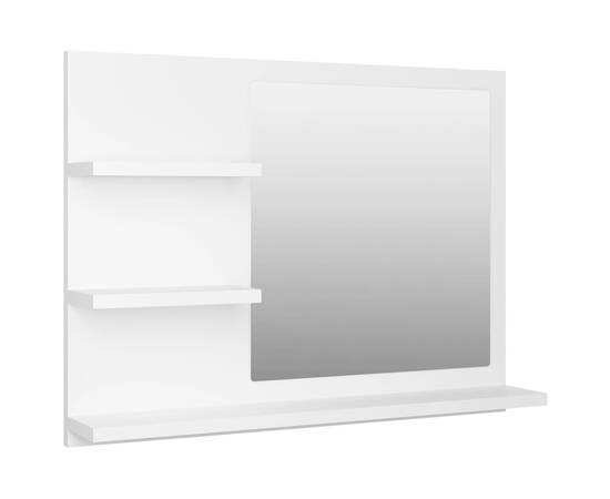 Oglindă de baie, alb, 60 x 10,5 x 45 cm, pal, 2 image