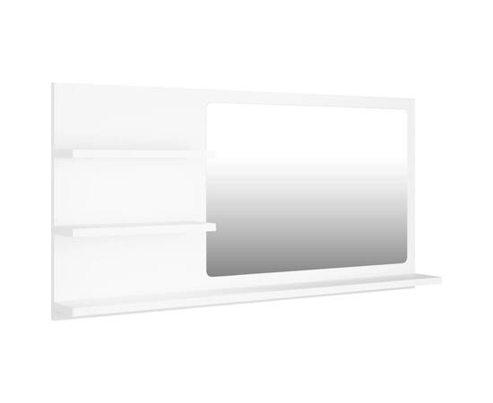Oglindă de baie, alb, 90 x 10,5 x 45 cm, pal, 2 image