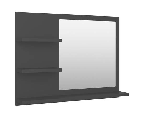 Oglindă de baie, negru, 60 x 10,5 x 45 cm, pal, 2 image