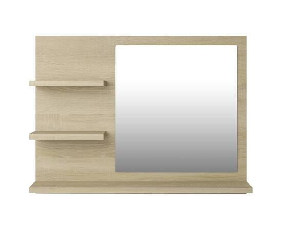 Oglindă de baie, stejar sonoma, 60 x 10,5 x 45 cm, pal, 5 image