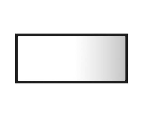 Oglindă de baie cu led, negru, 90x8,5x37 cm, pal, 6 image