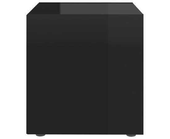 Comode tv, 2 buc., negru extralucios, 37x35x37 cm, pal, 8 image