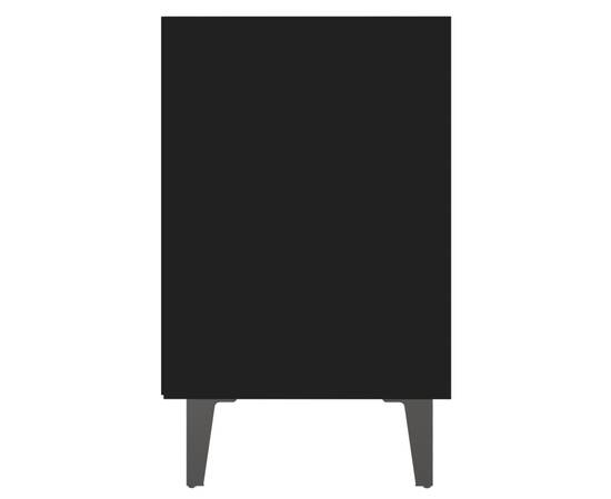 Noptiere cu picioare metal, 2 buc., negru, 40x30x50 cm, 6 image