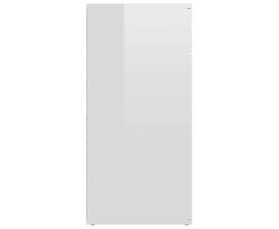 Servantă, alb extralucios, 80x36x75 cm, pal, 7 image