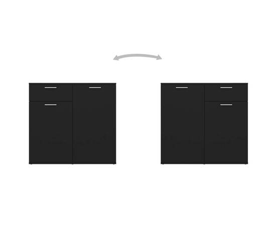 Servantă, negru, 80x36 x75 cm, pal, 5 image